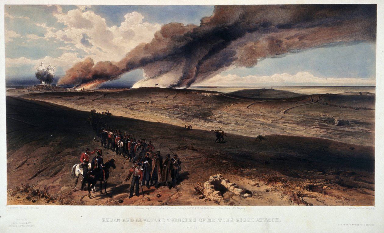 El Redan y las trincheras británicas de William Crimea Simpson