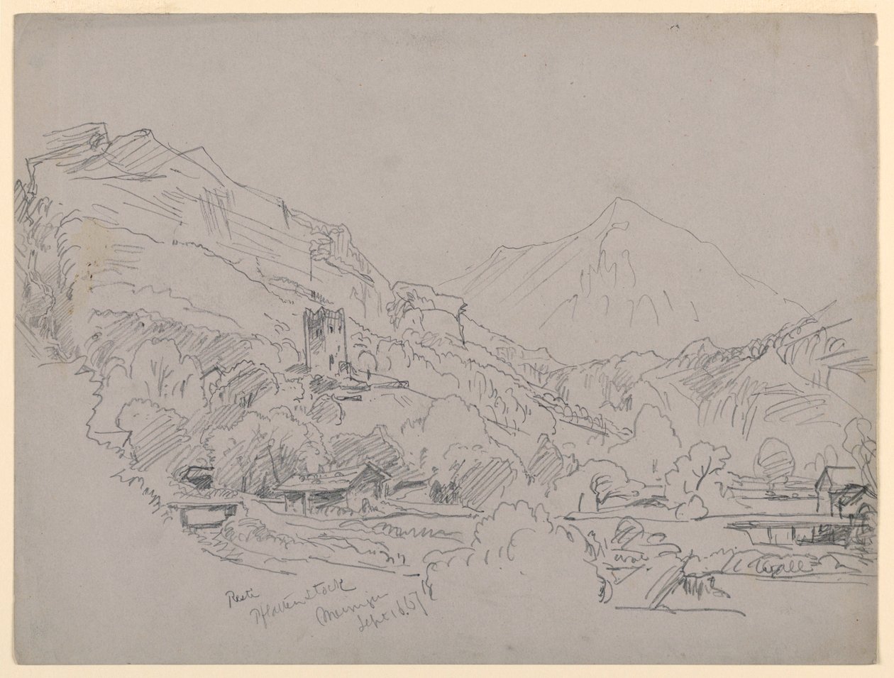 Paisaje, Meiringen, Suiza de William Trost Richards