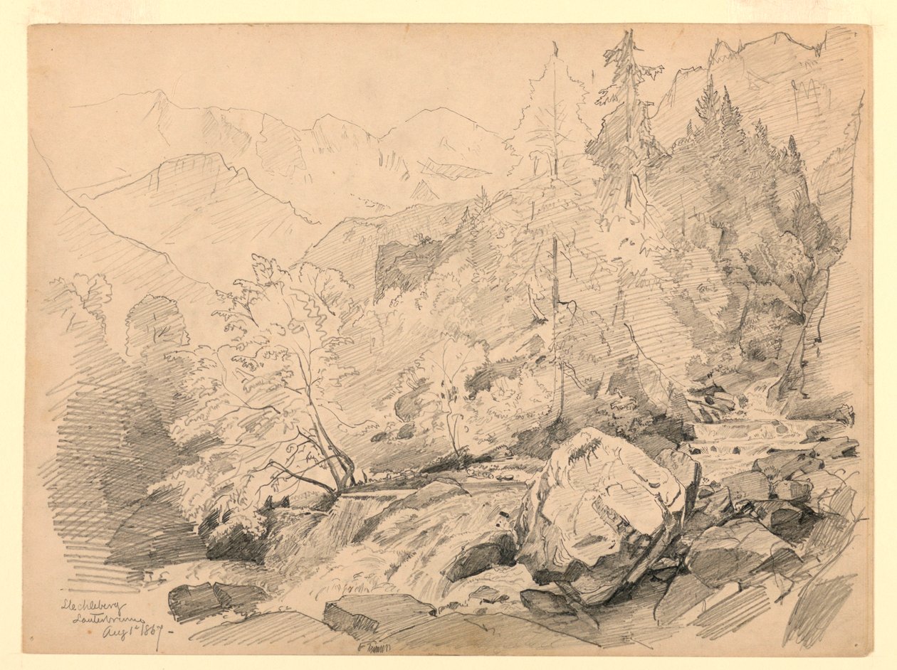 Paisaje, Stechelberg, Lauterbrunnen, Suiza de William Trost Richards