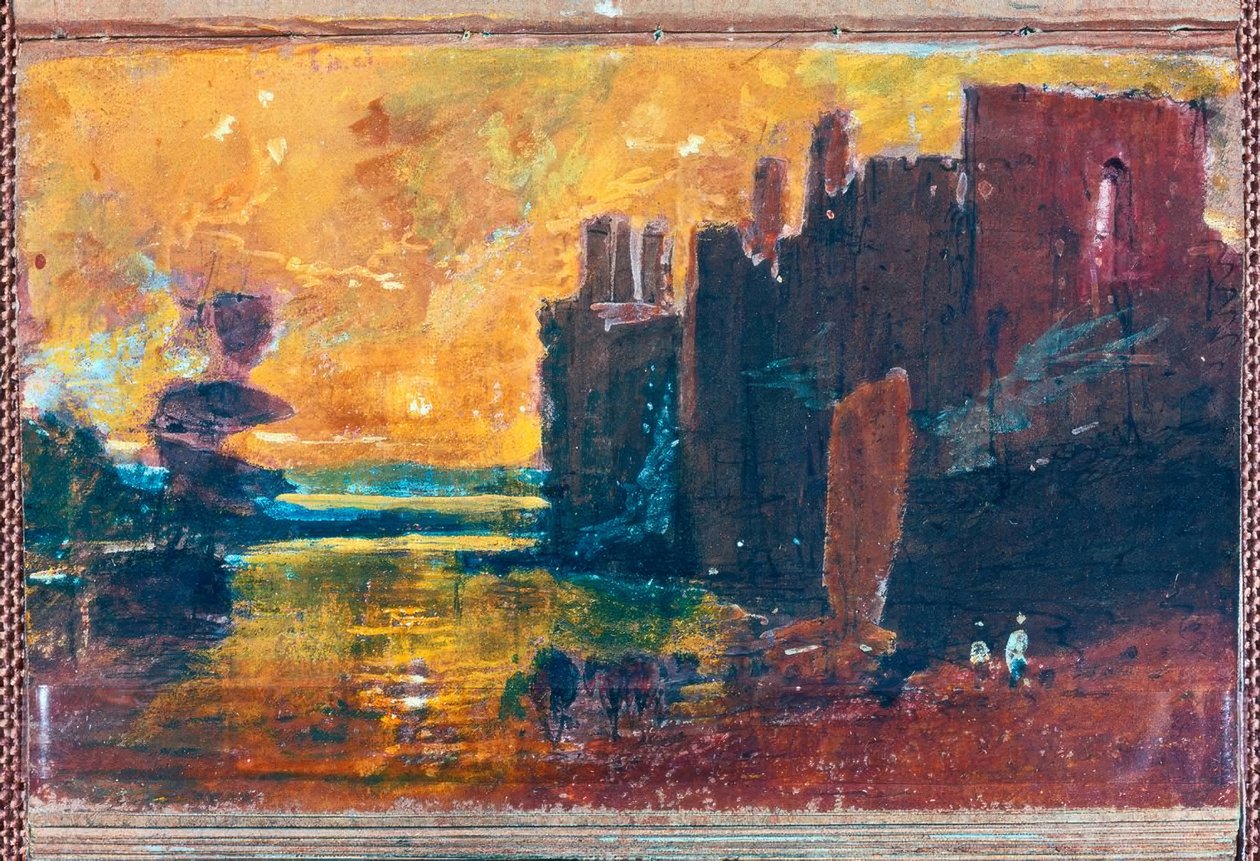 Castillo de Caernarvon al amanecer de Joseph Mallord William Turner