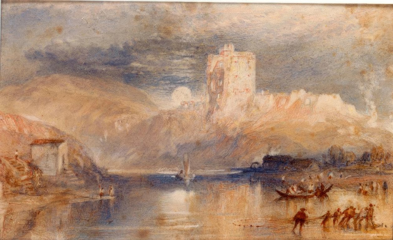 Castillo de Norham - Salida de la luna de Joseph Mallord William Turner