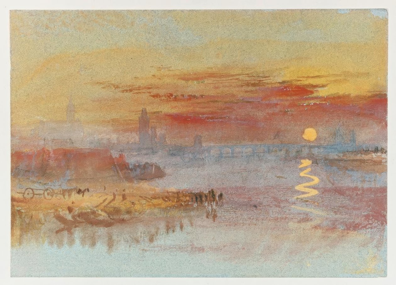 El atardecer escarlata de Joseph Mallord William Turner