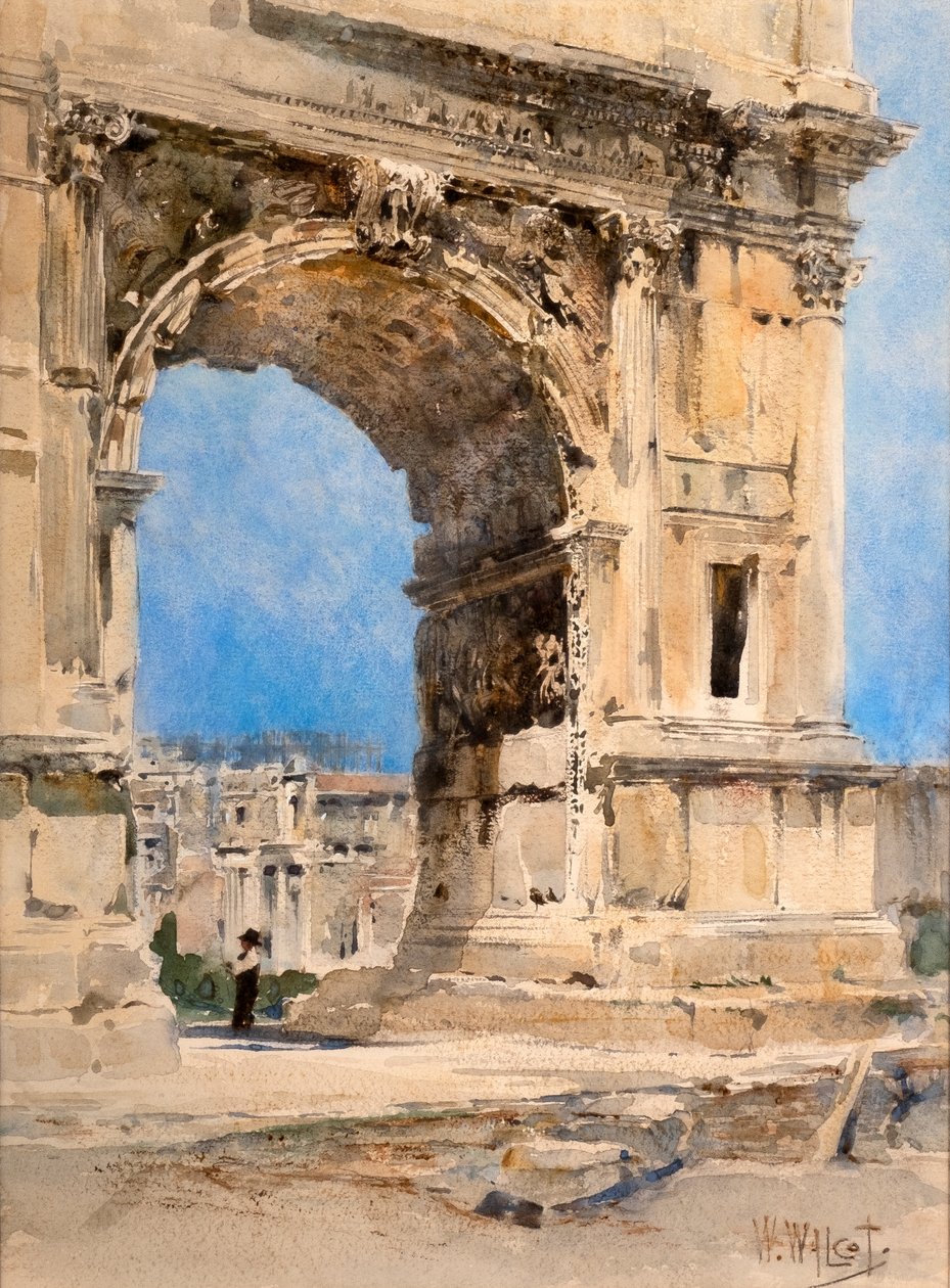 Arco de Tito, Roma (acuarela) de William Walcot