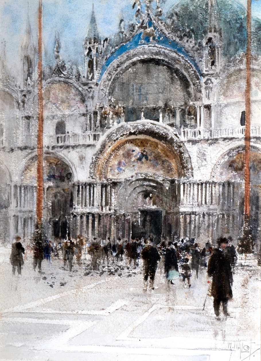 El pórtico de San Marcos de Venecia (acuarela) de William Walcot