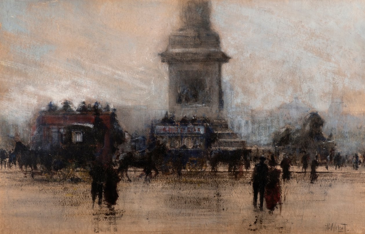 Trafalgar Square (acuarela) de William Walcot