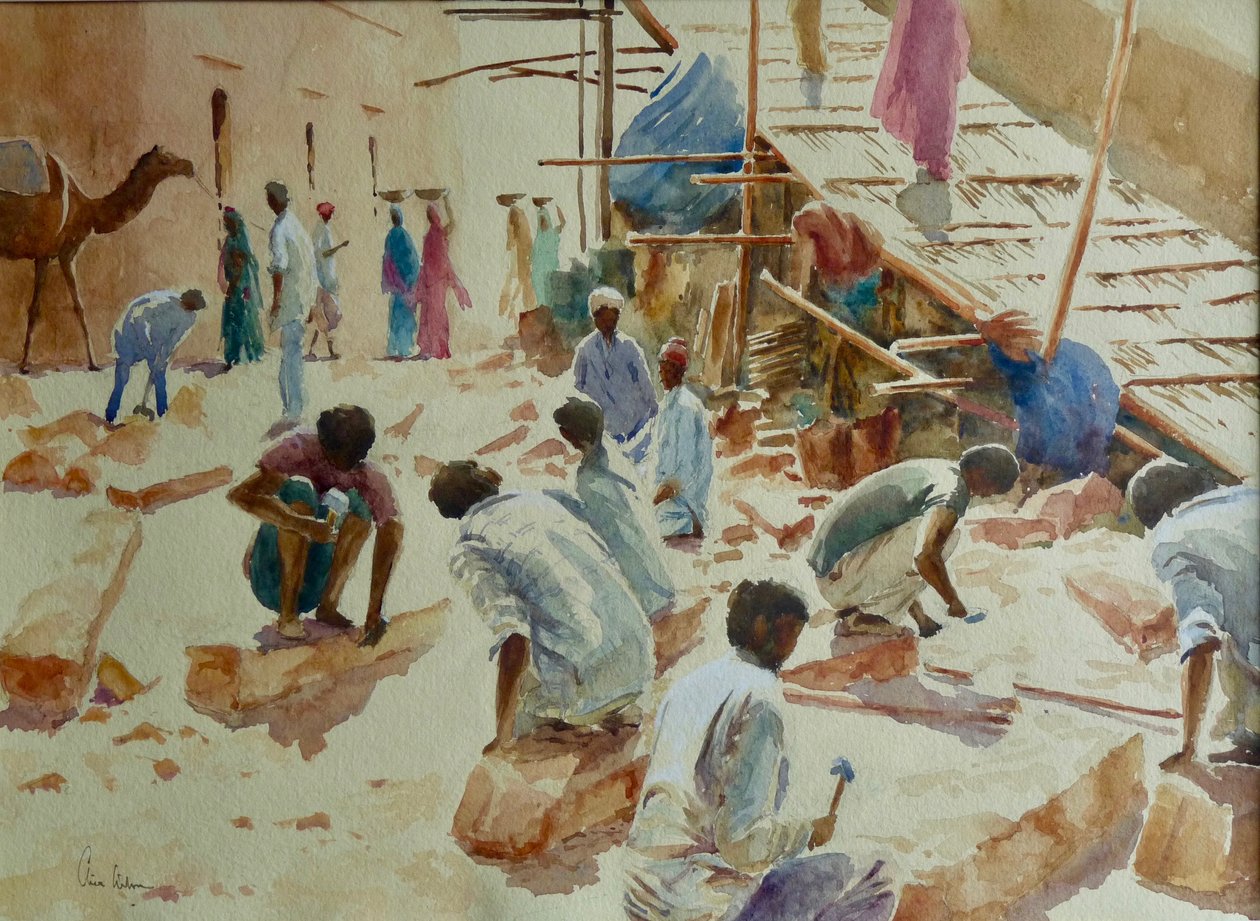 392 Reconstrucción de las murallas - canteros de Wilson Clive
