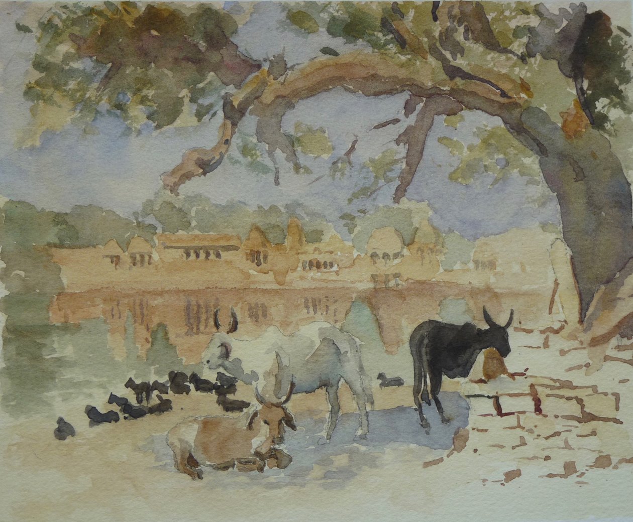435A Jaisalmer - Gadi Sagar (boceto) de Wilson Clive
