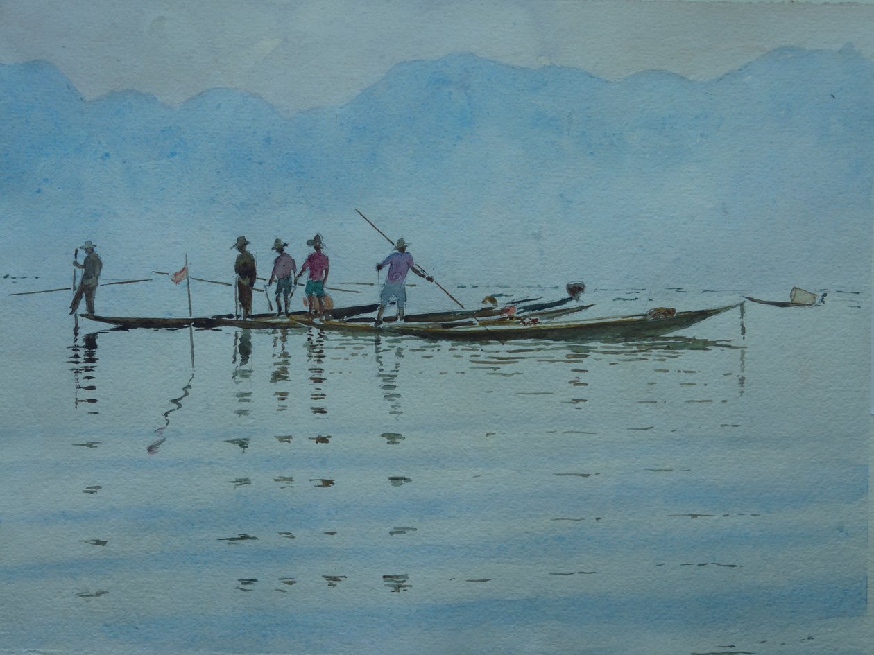 923 Pescando en el Lago Inle de Wilson Clive