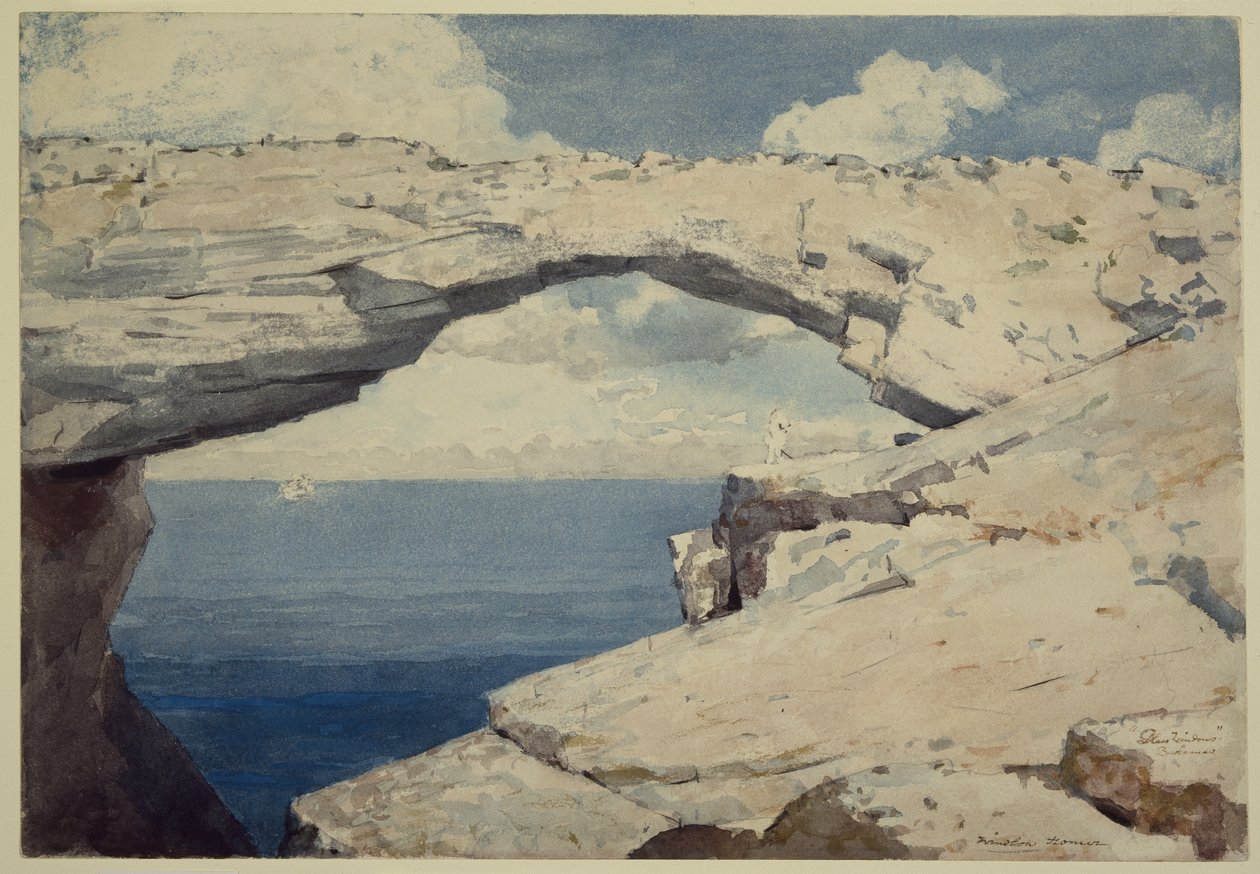 Ventanas de vidrio, Bahamas, c.1885 de Winslow Homer