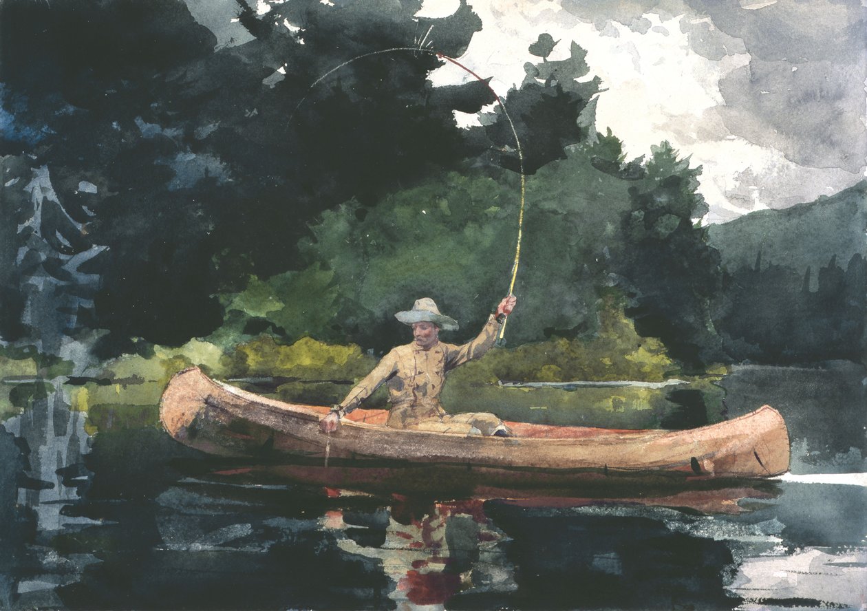 El bosque del norte (Jugando con él) de Winslow Homer