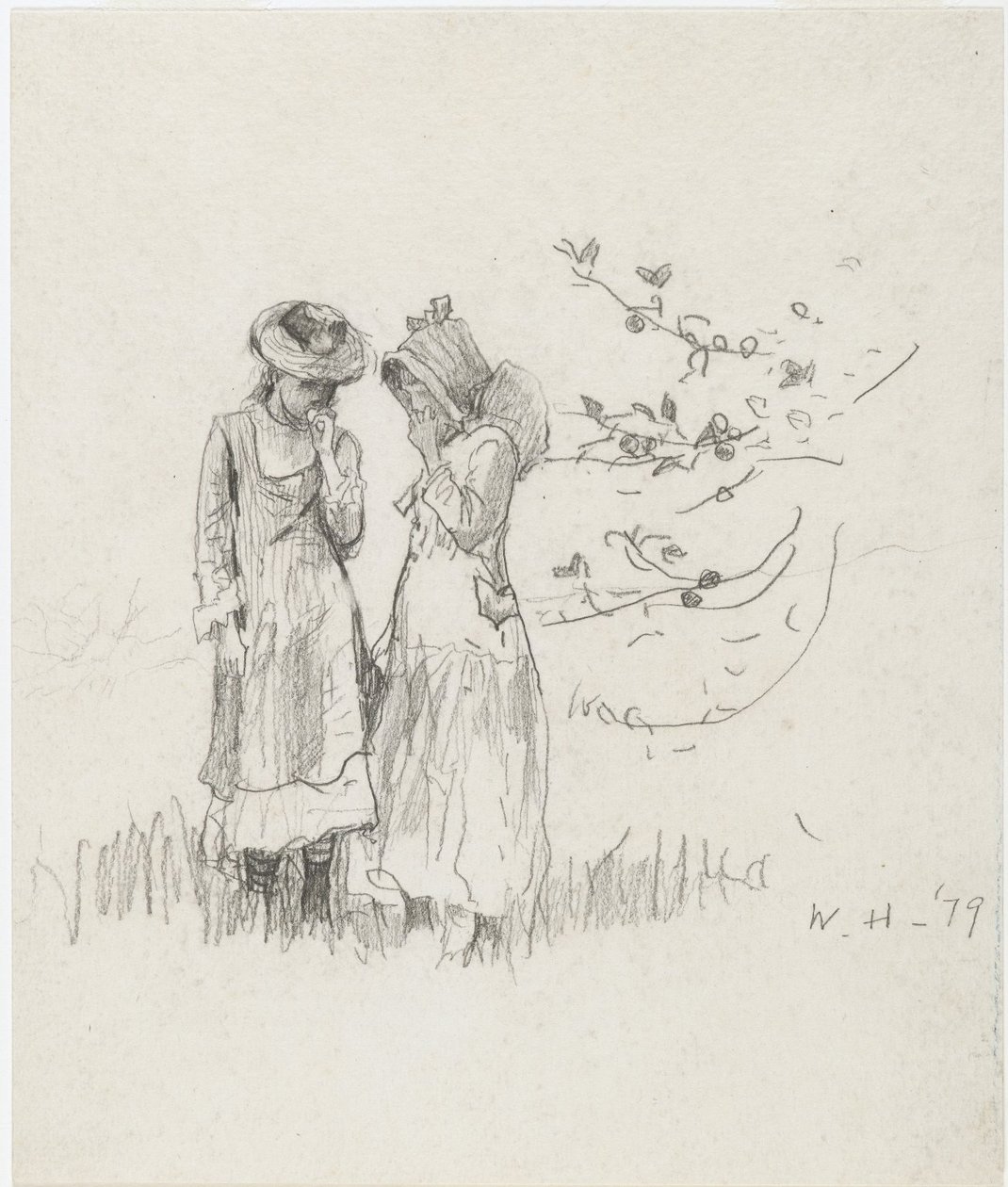 Dos chicas en el campo de Winslow Homer