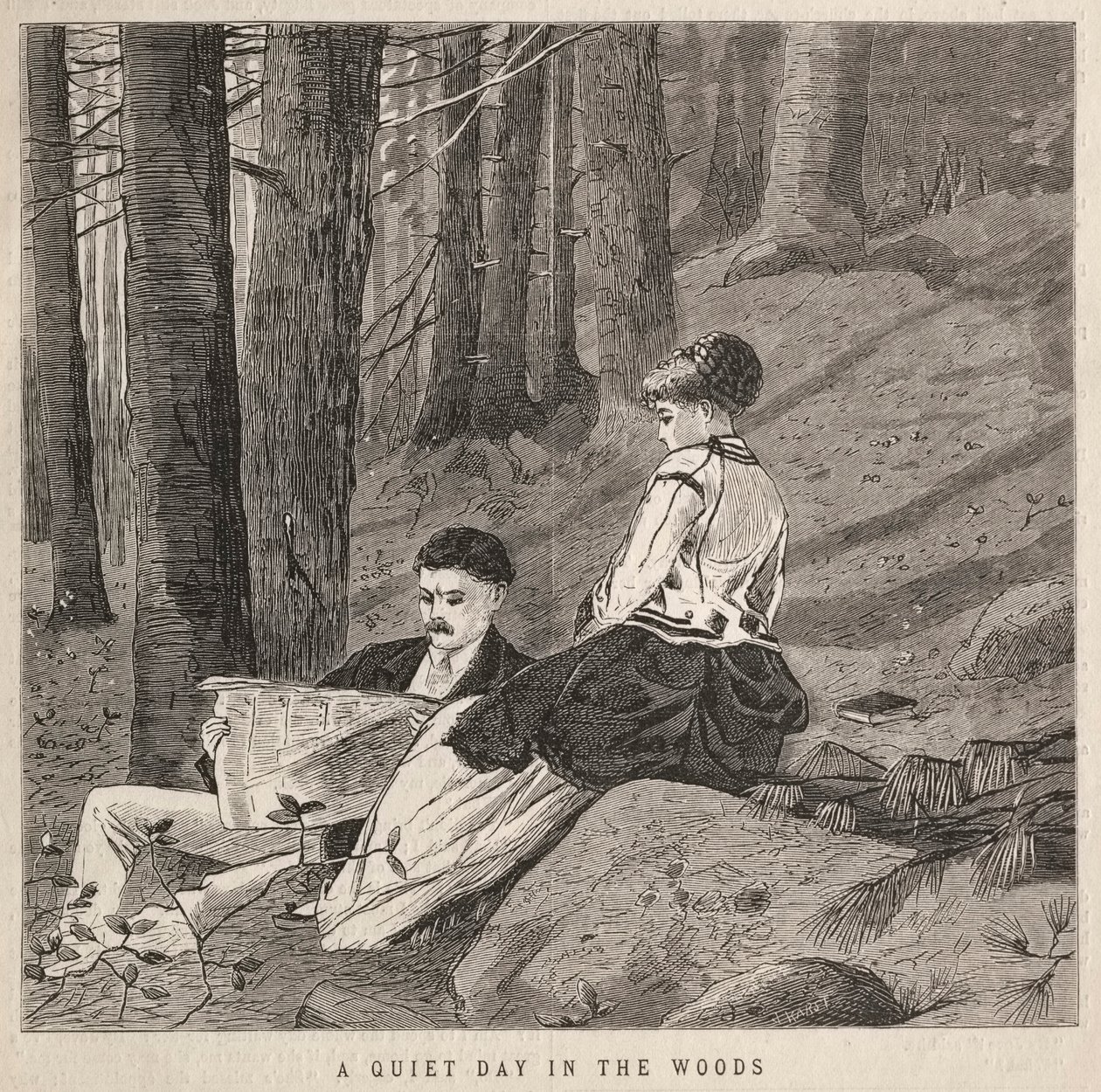 Un día tranquilo en el bosque, 1870 de Winslow Homer