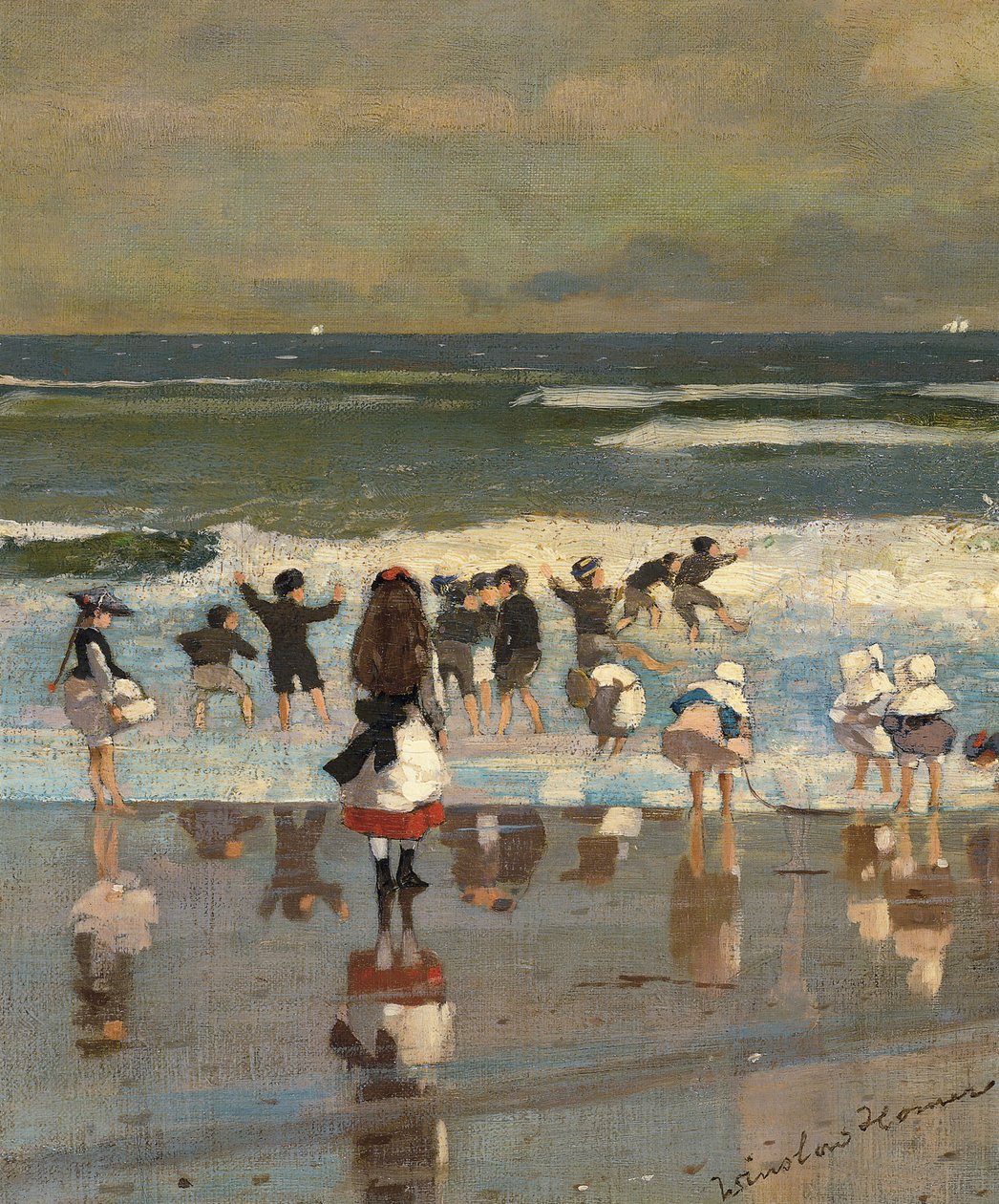 Escena de playa de Winslow Homer