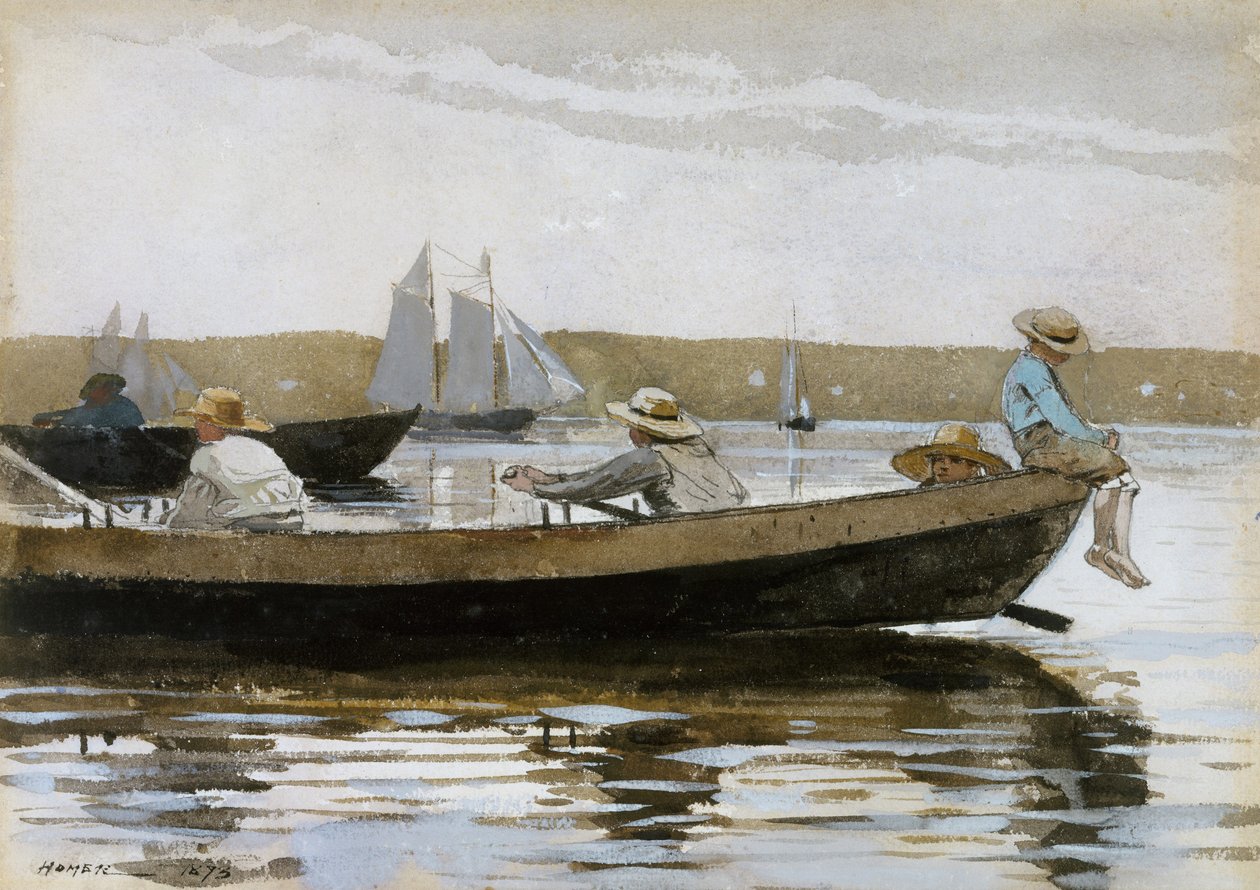 Niños en un Bote de Winslow Homer
