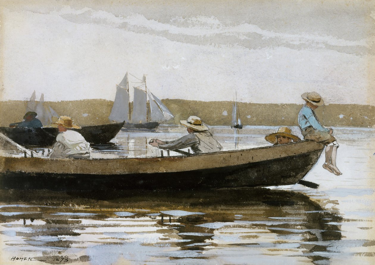 Niños en un bote, 1873 de Winslow Homer