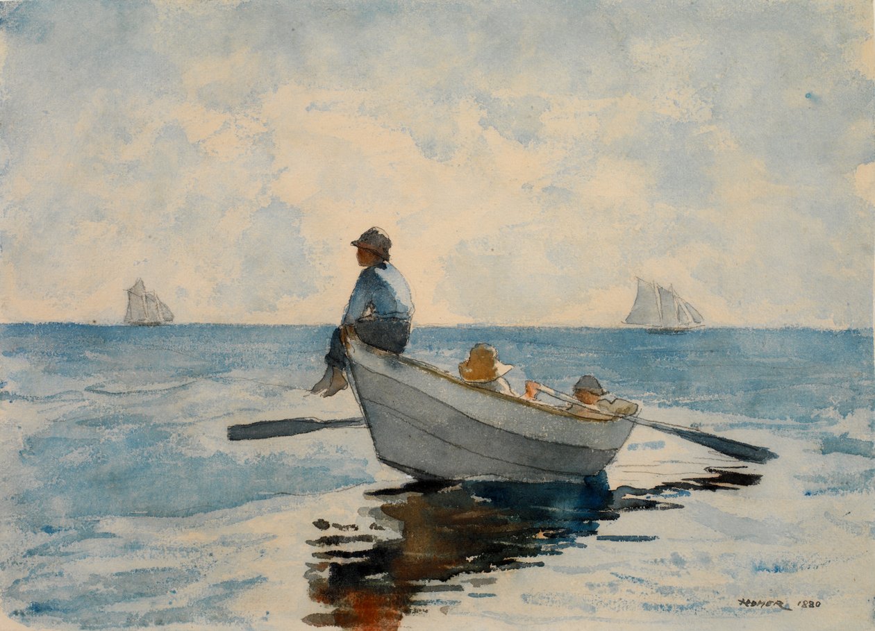 Niños en un bote de Winslow Homer