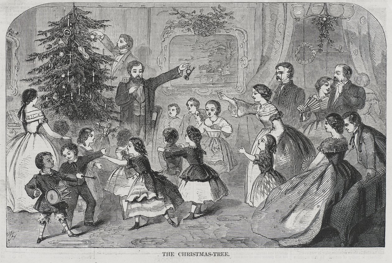 Navidad--Recolección de siempreverdes El árbol de Navidad de Winslow Homer