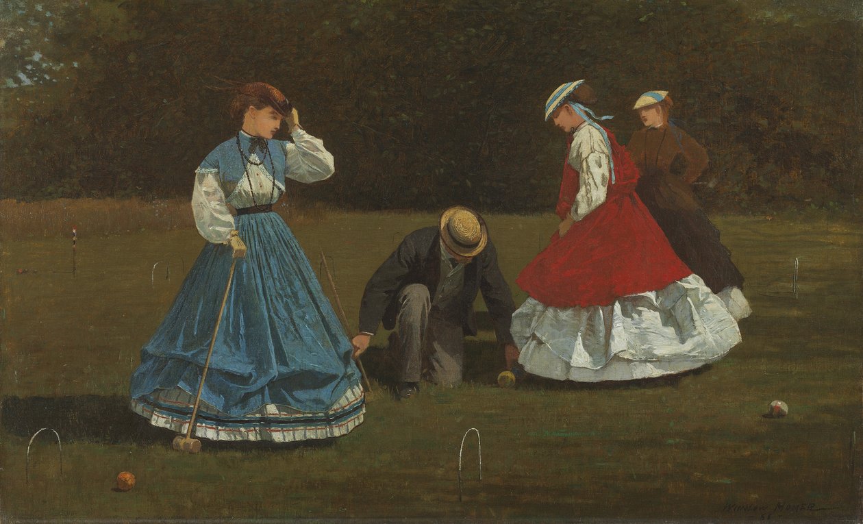 Escena de croquet, 1866 de Winslow Homer