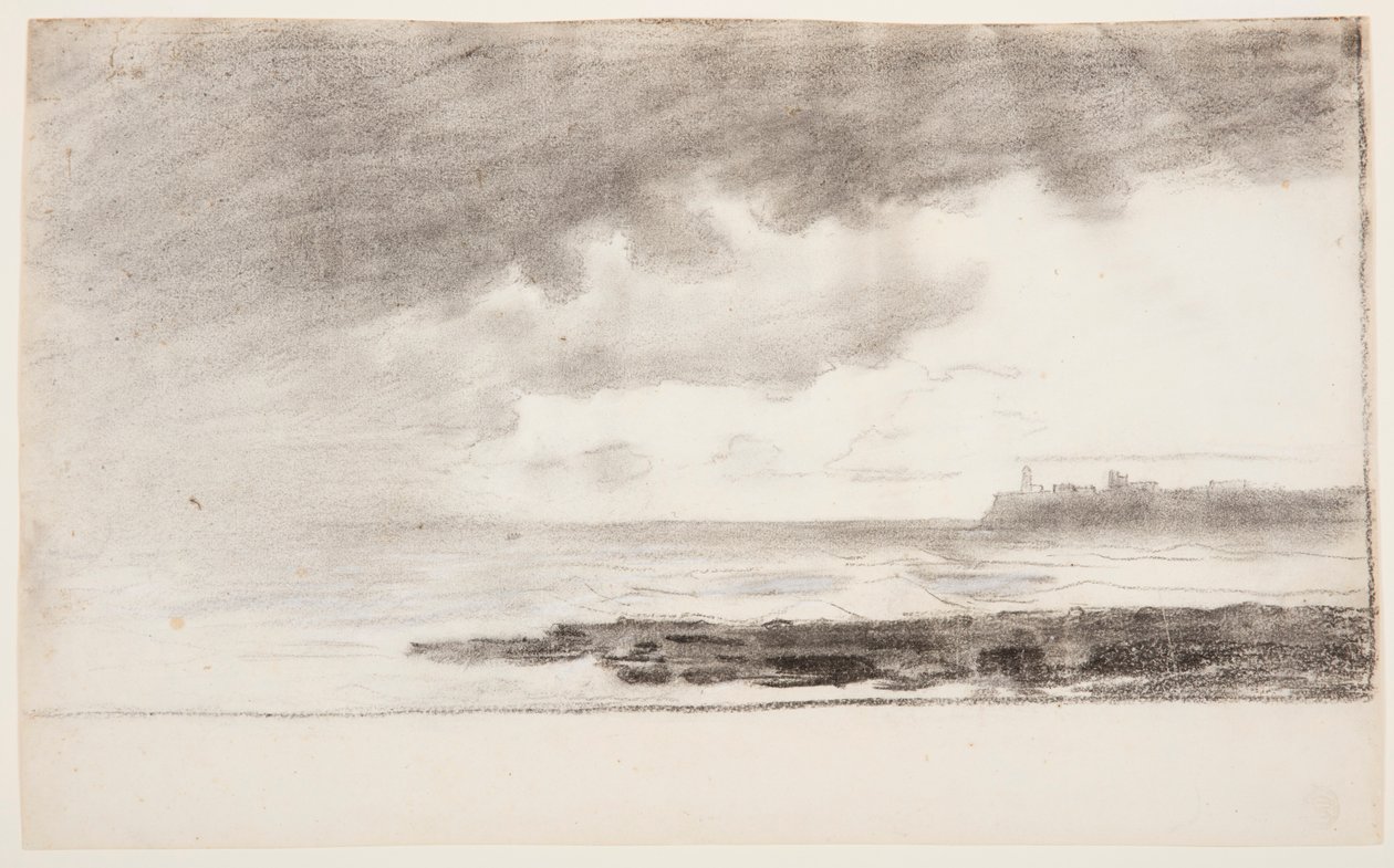 Dibujo, Bahía de Cullercoats, Inglaterra, 1881 de Winslow Homer