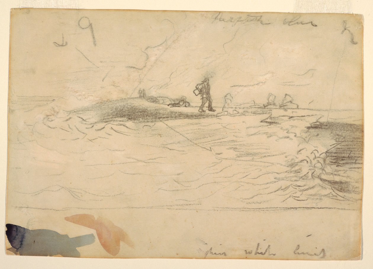 Dibujo, Escena de playa, Inglaterra, 1881-82 de Winslow Homer