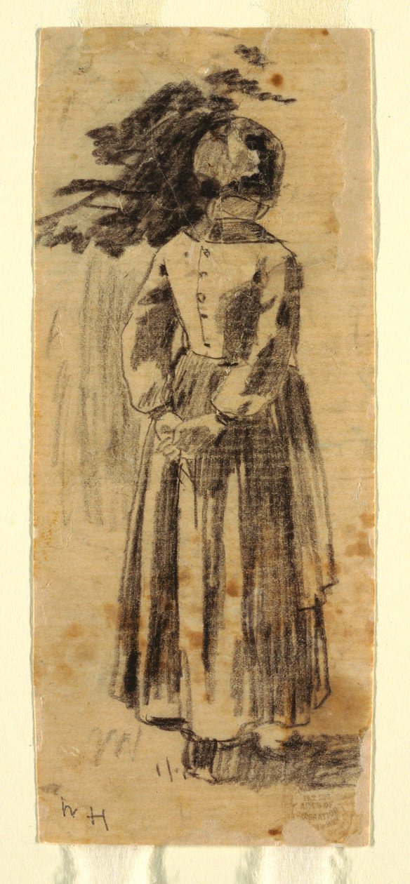 Dibujo, Niña, ca. 1874 de Winslow Homer