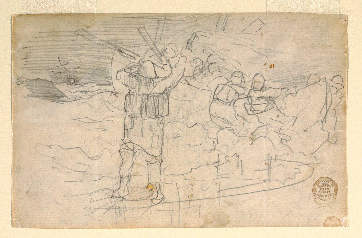 Dibujo, Luz roja, probablemente 1883 de Winslow Homer