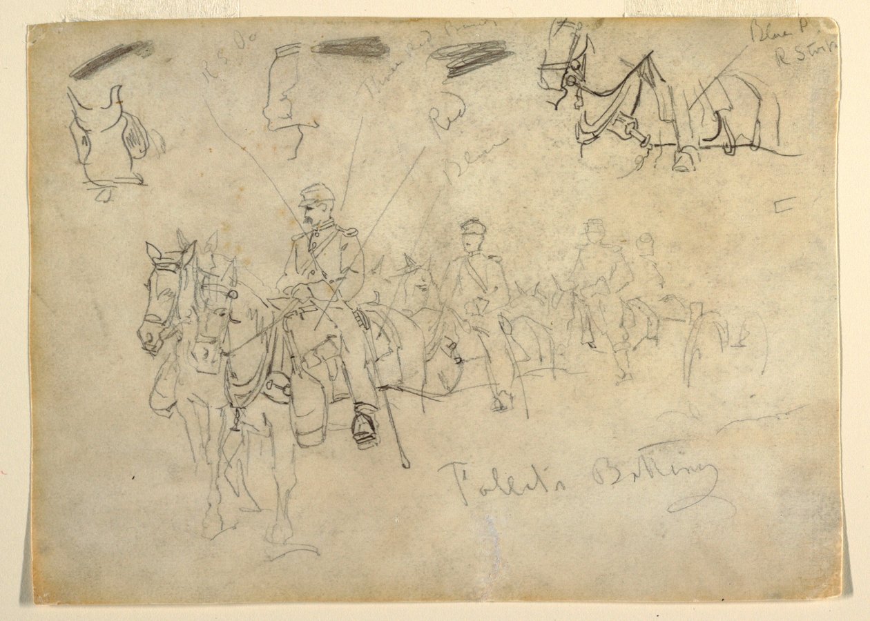 Dibujo, Talbots Battery, 1862 de Winslow Homer