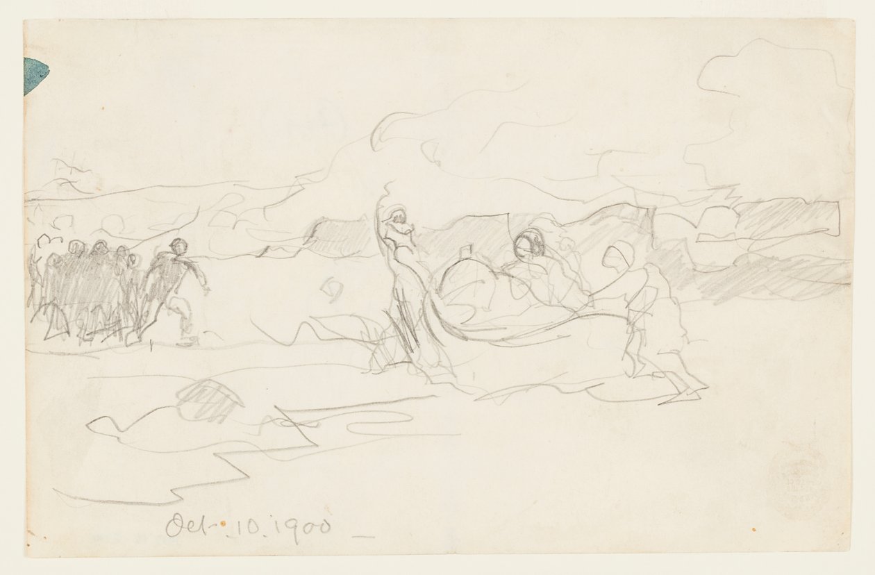 Pescadores varando una doris de Winslow Homer