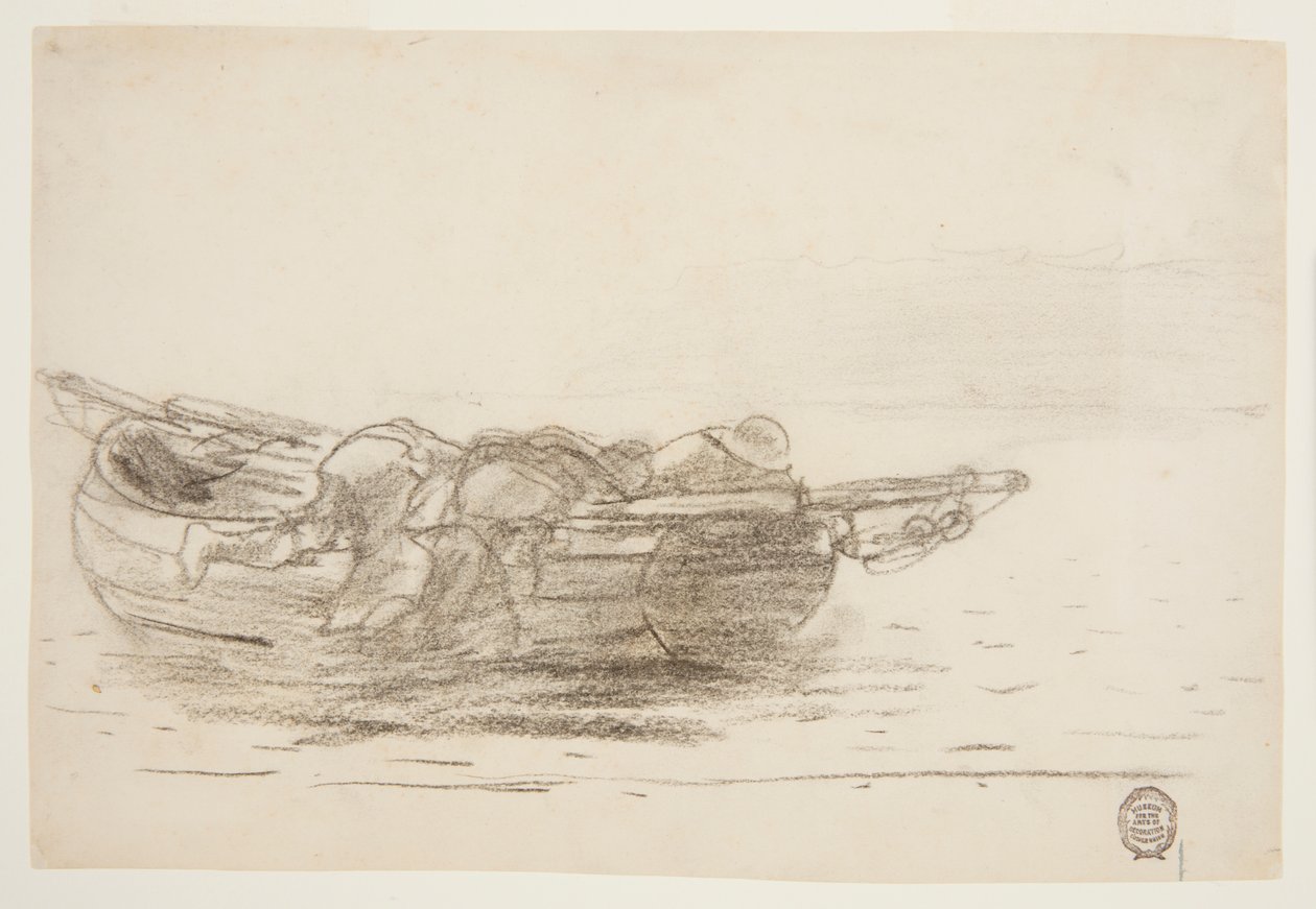 Pescadores trepando por las bordas, Cullercoats, Inglaterra de Winslow Homer