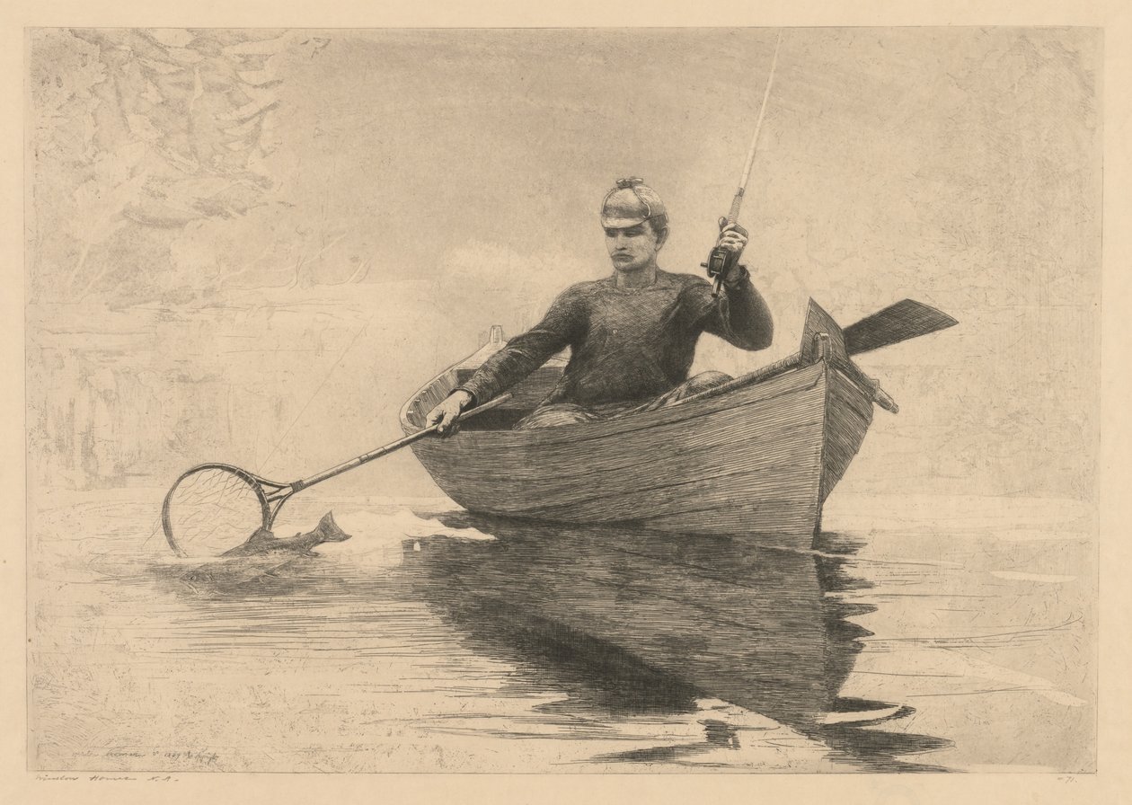 Pesca con mosca, 1889 de Winslow Homer