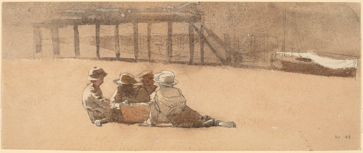 Cuatro Niños en una Playa de Winslow Homer