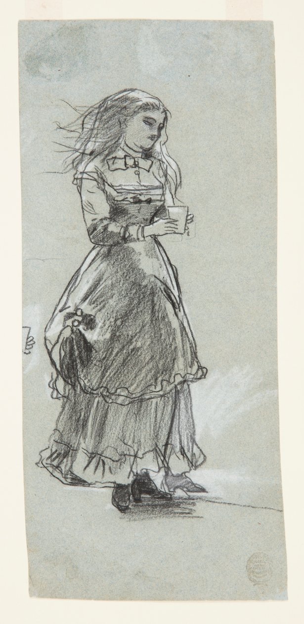 Niña sosteniendo un vaso de Winslow Homer