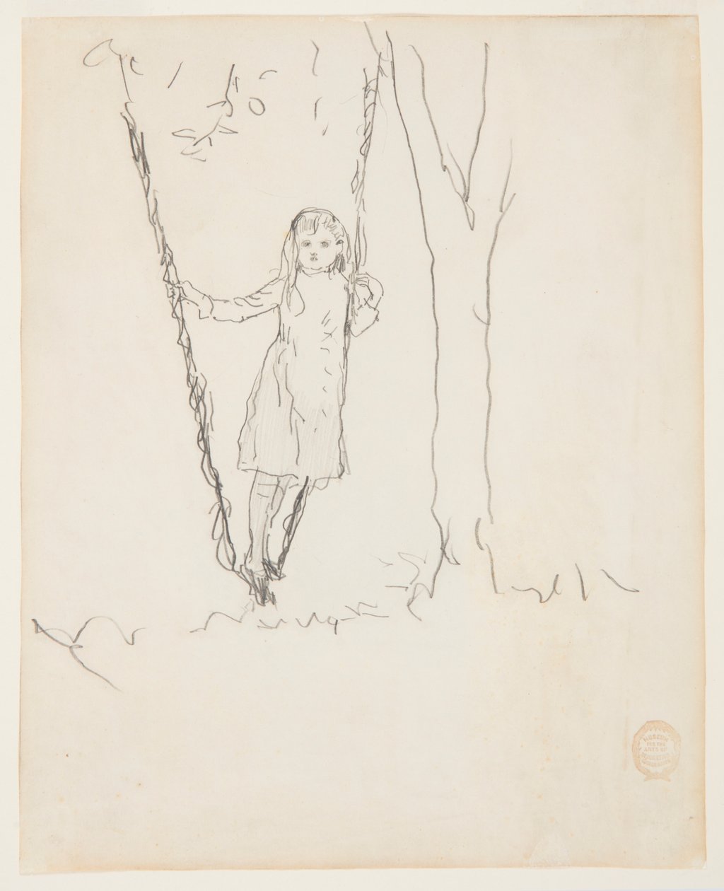Niña de Pie en un Columpio de Winslow Homer