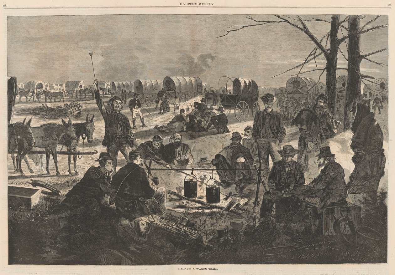 Detención de un vagón de tren; de Harper de Winslow Homer