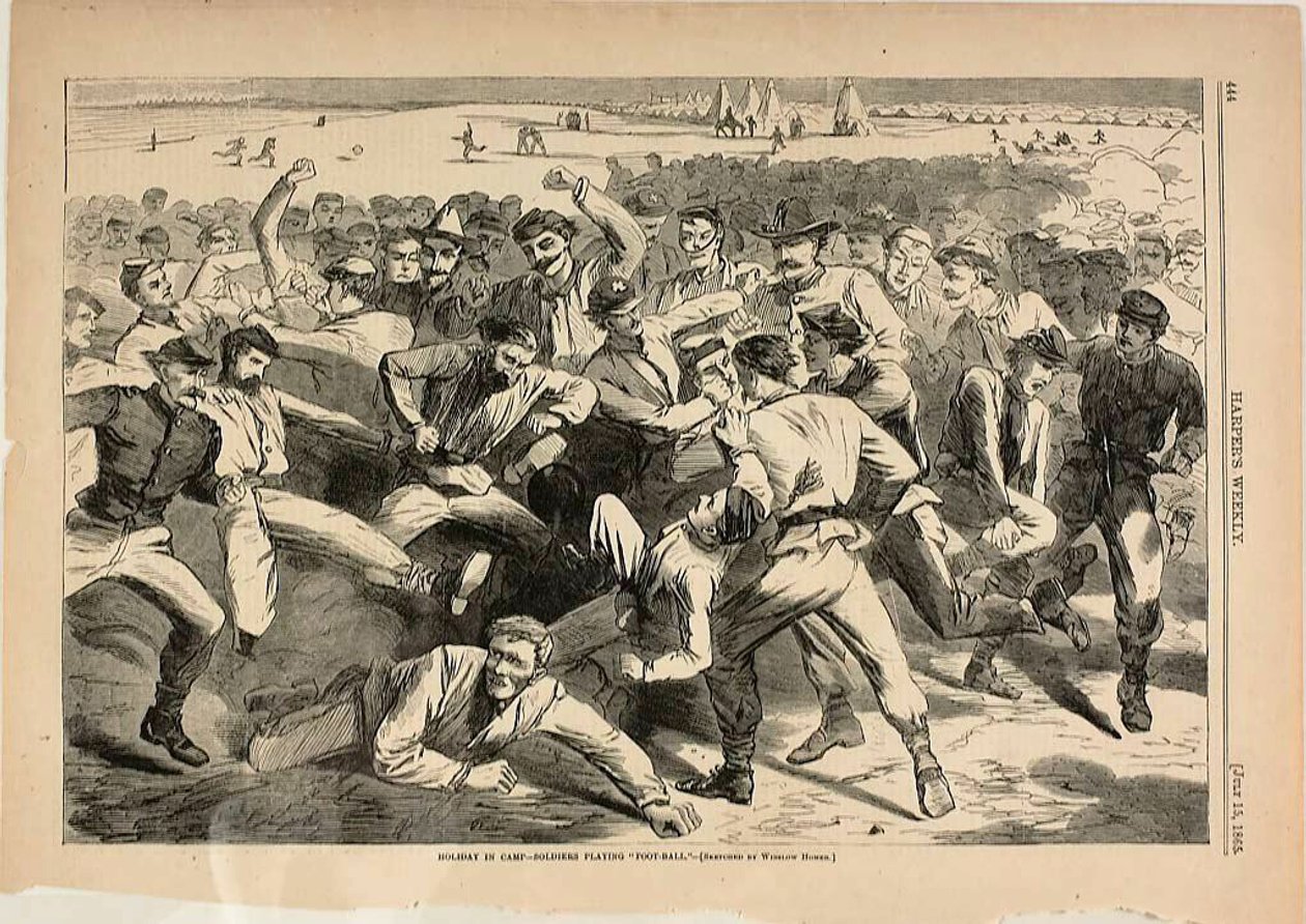 Vacaciones en el campamento-Soldados jugando al "Foot-Ball" de Winslow Homer