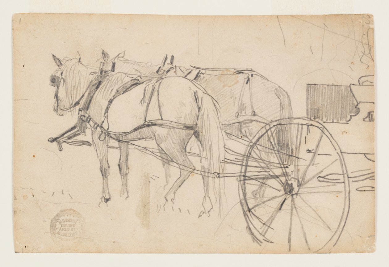 Caballos y carro (La excursión de picnic) de Winslow Homer