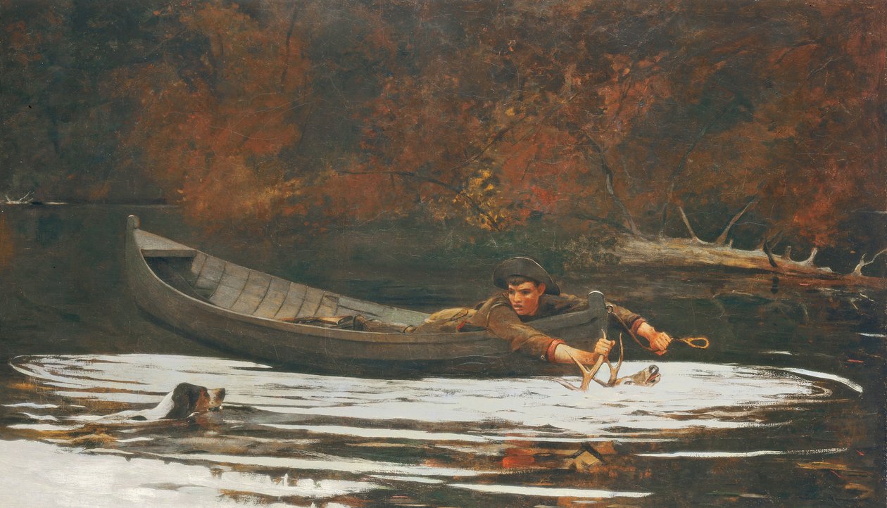 Perro y cazador, 1892 de Winslow Homer