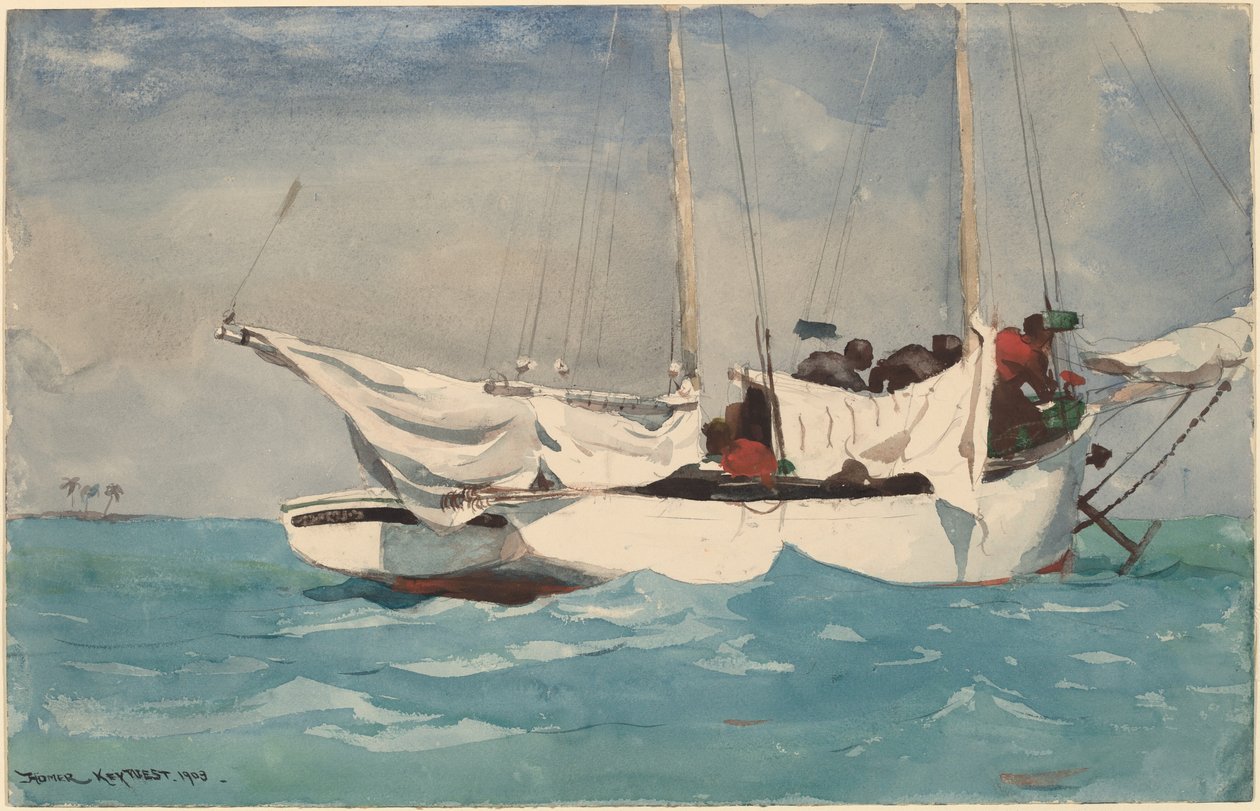 Key West, izando el ancla, 1903 de Winslow Homer