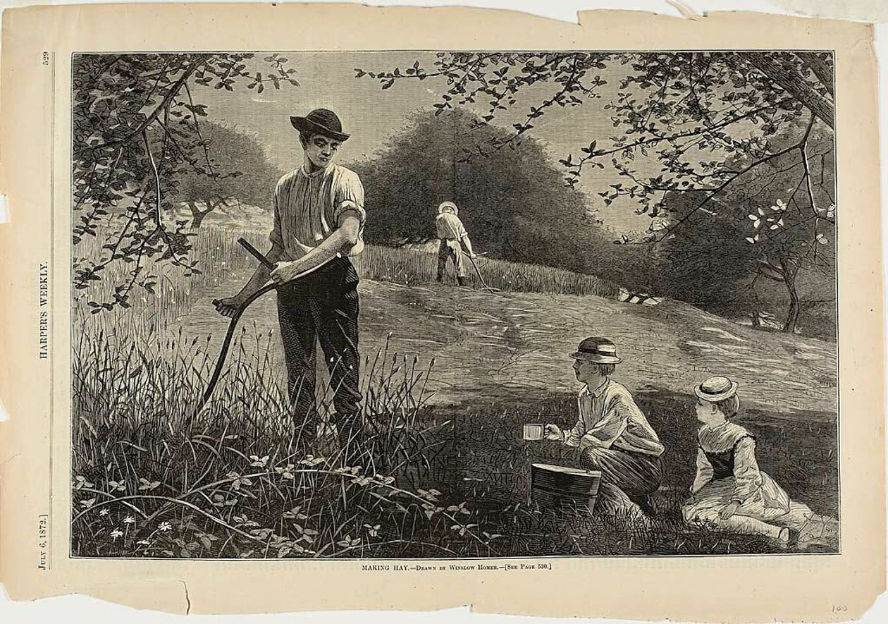 Hacer heno de Winslow Homer