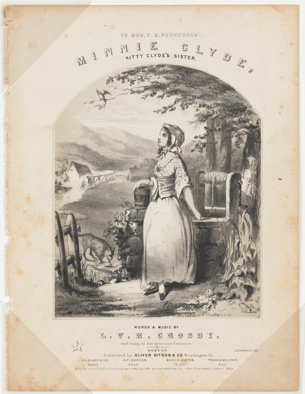 Minnie Clyde [Cancionero de cinco páginas, completo] de Winslow Homer