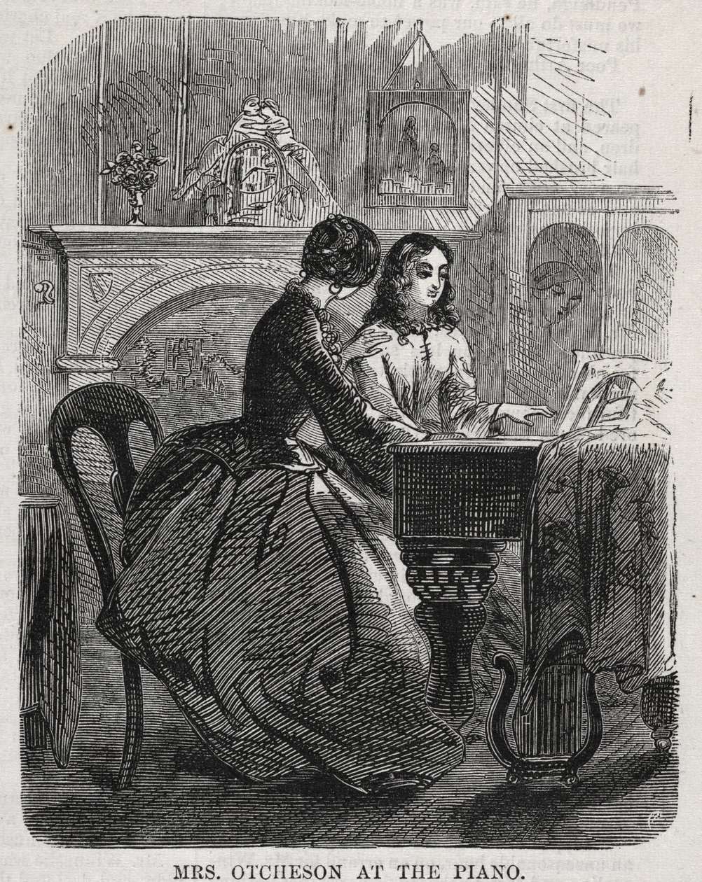 La Sra. Otcheson en el piano, 1860 de Winslow Homer