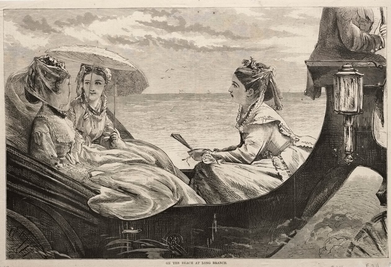 En la Playa de Long Branch, 1870 de Winslow Homer
