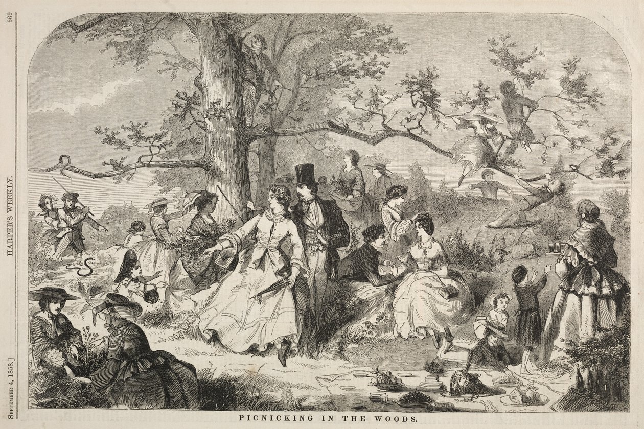 Picnic en el bosque, 1858 de Winslow Homer