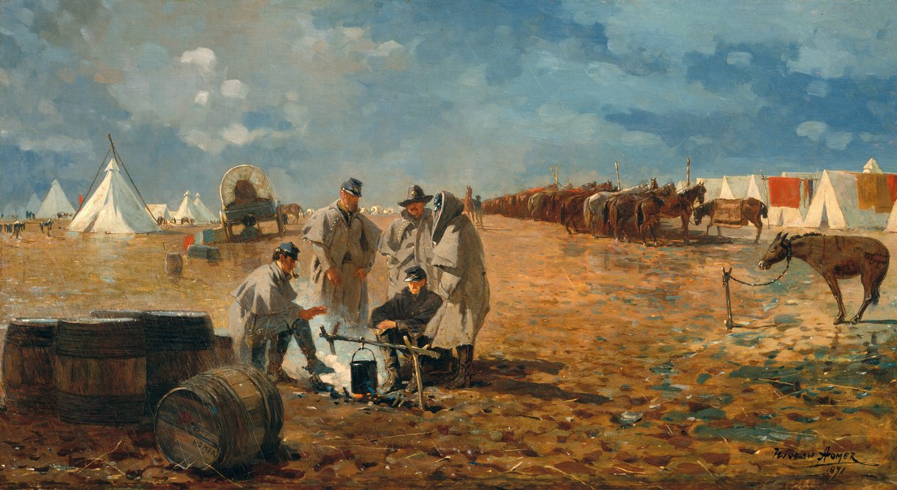 Día Lluvioso en el Campamento, 1871 de Winslow Homer
