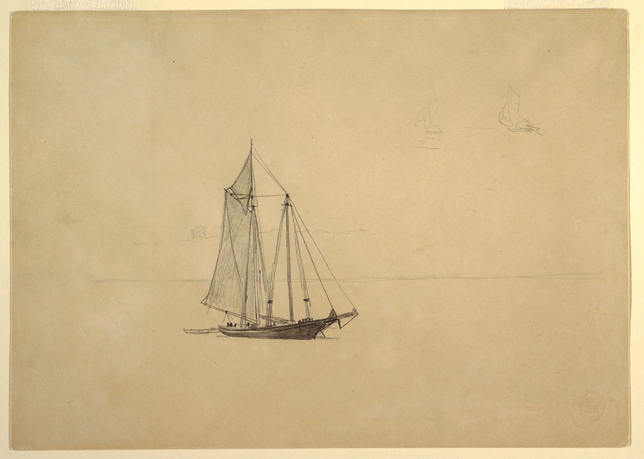 Goleta con bote de Winslow Homer