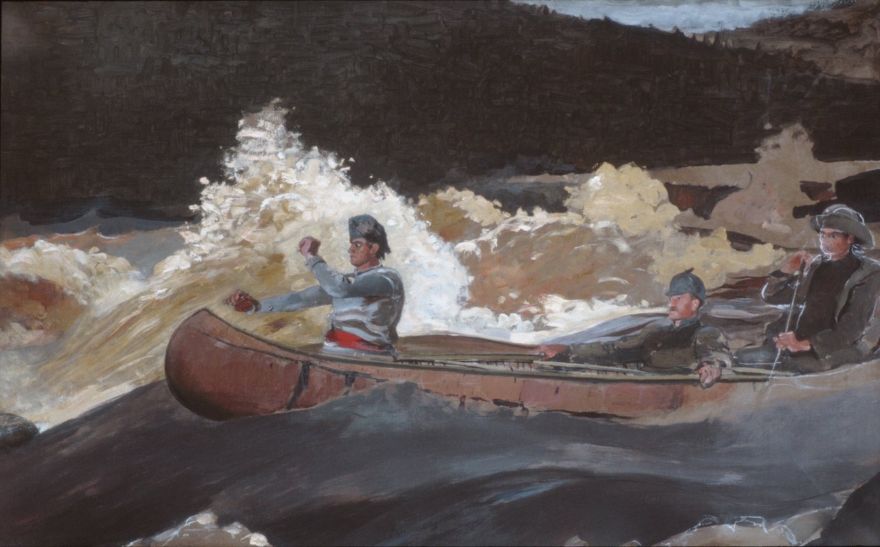 Descenso de los Rápidos, Río Saguenay de Winslow Homer