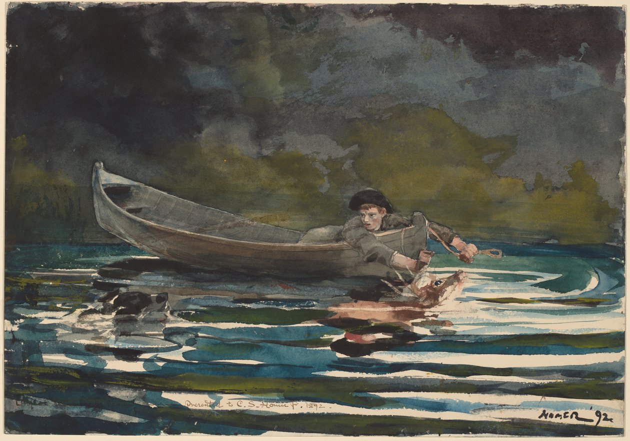 Boceto para "Perro y cazador" de Winslow Homer