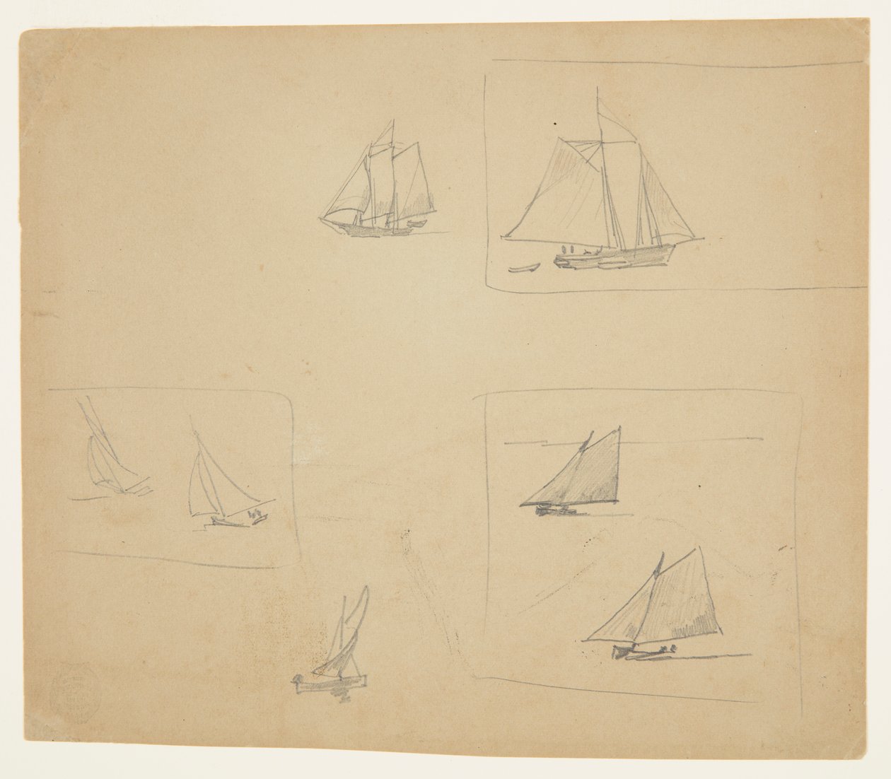 Bocetos de embarcaciones de vela de Winslow Homer