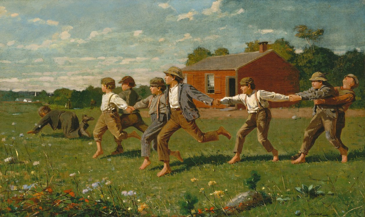 Jugar al látigo, 1872 de Winslow Homer