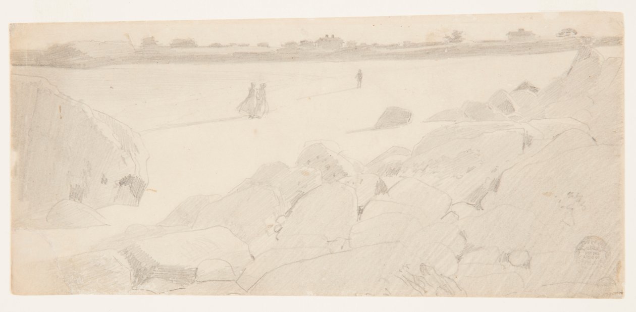 Estudio para "Costa rocosa y gaviotas" de Winslow Homer
